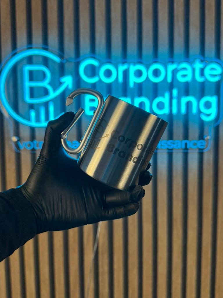 Mug isotherme personnalisé avec mousqueton 200ml - vue 2