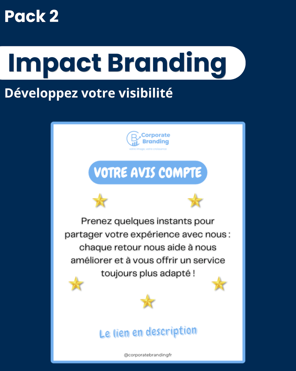 Pack Impact Branding : exemple de visuels personnalisés pour réseaux sociaux