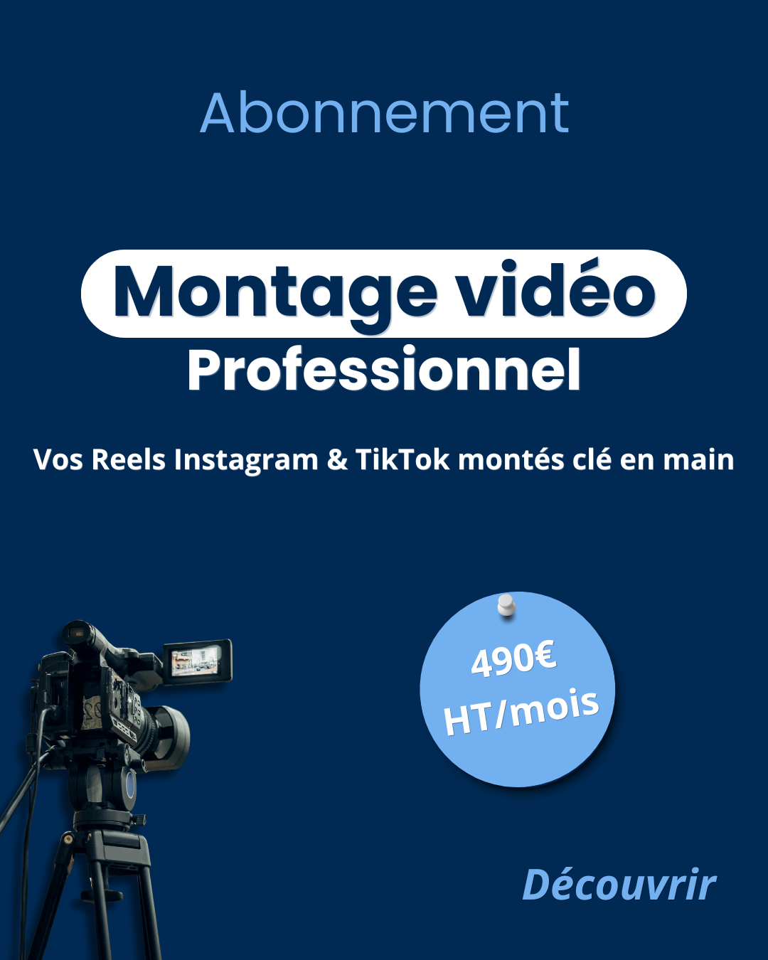 Service de montage vidéo professionnel pour Reels Instagram et TikTok