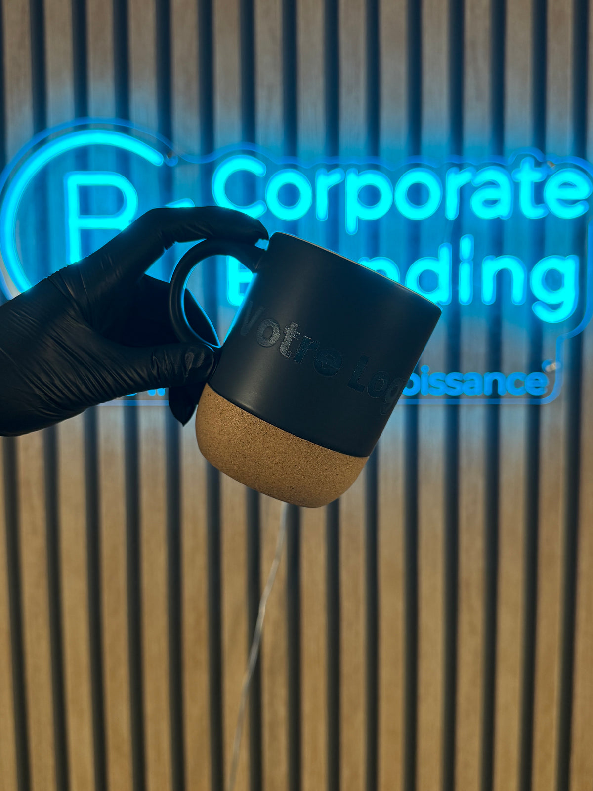 Mug en céramique et liège personnalisé 300ml - vue 4