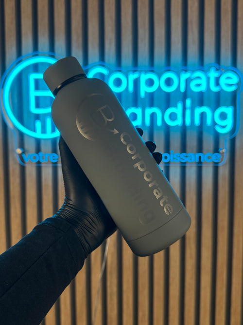 Bouteille isotherme SoftTouch personnalisée 550ml - vue 2
