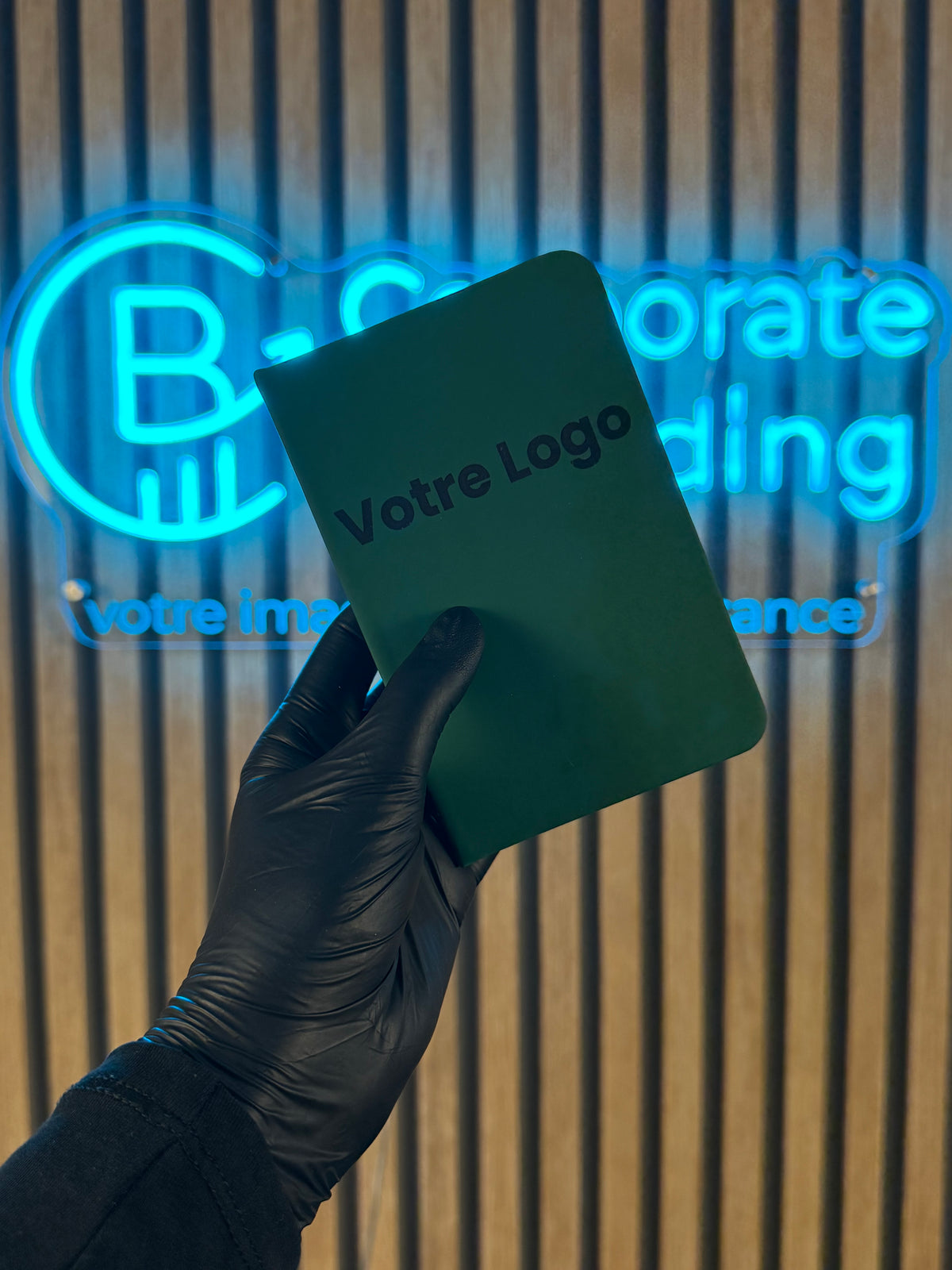 Carnet de poche personnalisé en PU, pages blanches - vue 3