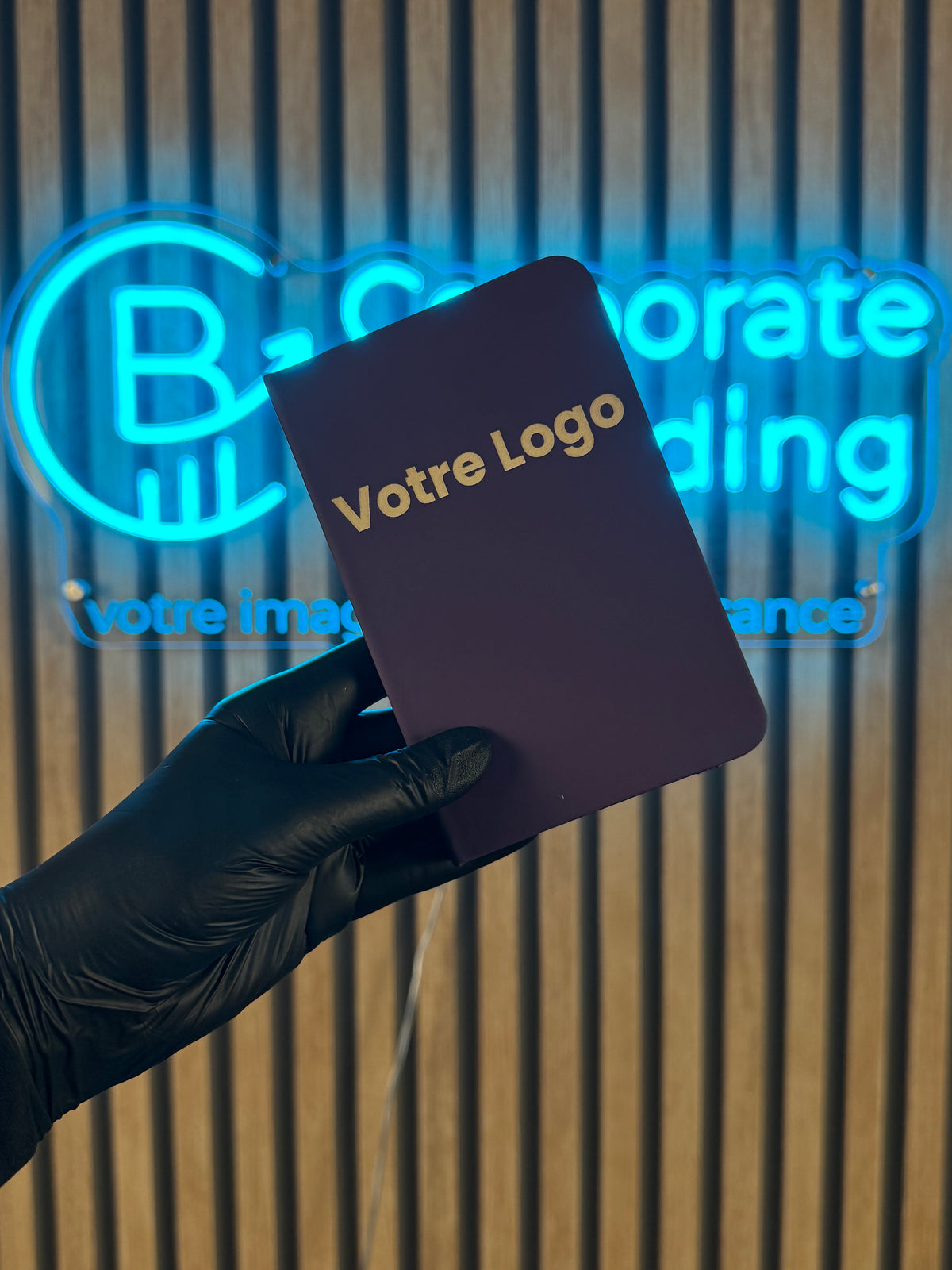 Carnet de poche personnalisé en PU, pages blanches - vue 6