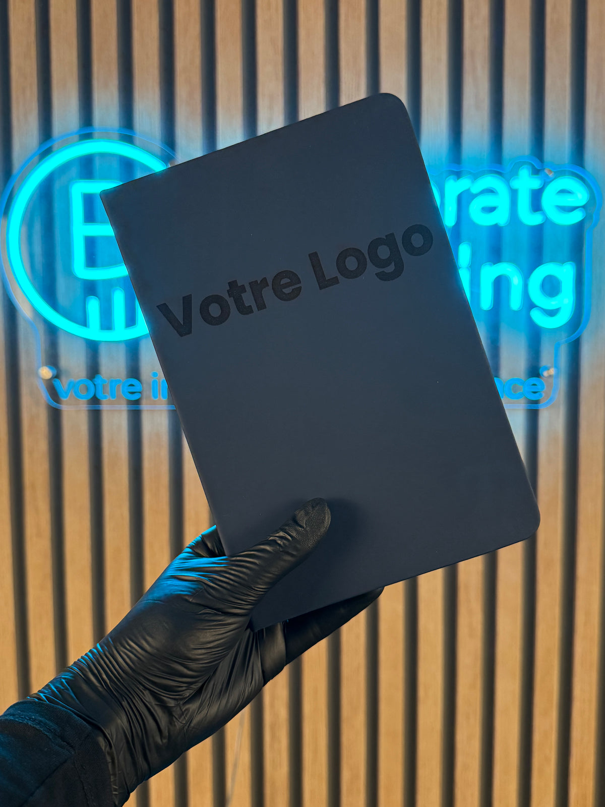 Carnet A5 personnalisé en PU, pages blanches - vue 3