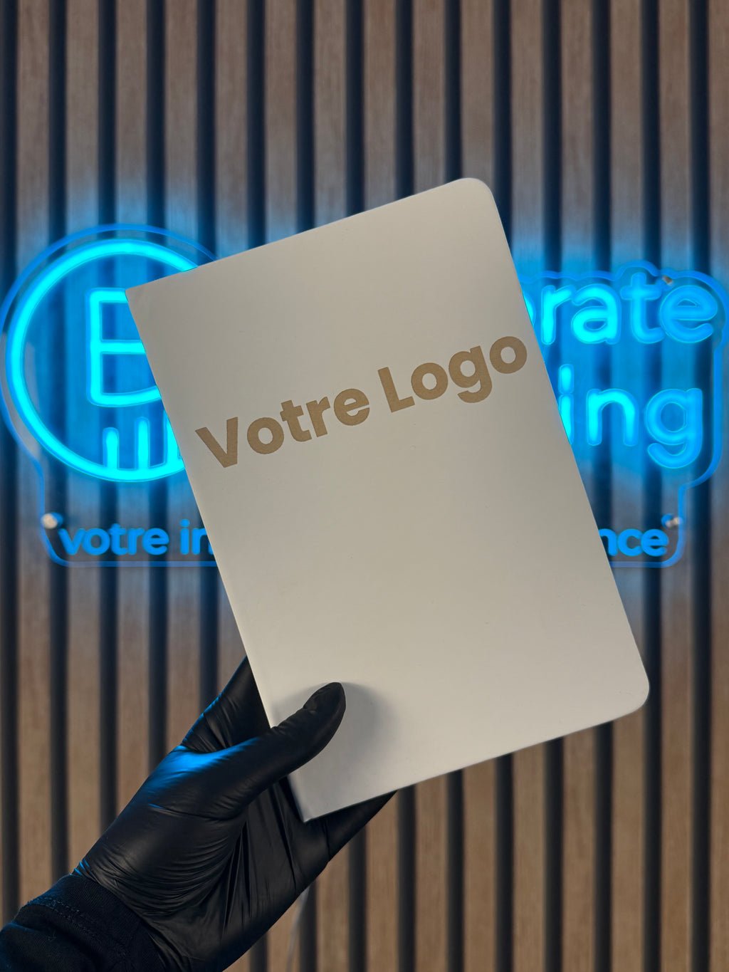Carnet A5 personnalisé en PU, pages blanches - vue 4