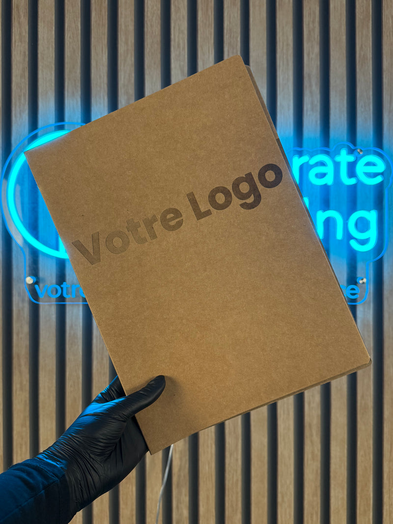 Porte-documents A4 en papier kraft recyclé personnalisé